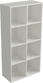 OSCHF 8-Cube Storage Shelf Bookcase - Wooden 4-Tier Floor Standing Open Bookshelf, Modern TV Stand up to 55 Inchs for Home and Office, Warm White