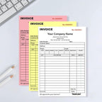 Personalized Invoice Book Custom 2 Part/3 Part Receipt Book Quote Estimate Order Forms Carbonless Form with Your Company Name Logo Address,2-10 Books (Style 7)