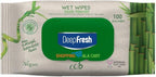 Shopping Ala Cart DeepFresh All-Purpose Surface Cleaning Wipes — 24-Pack Case (2,400 Total Wipes) — Bamboo Fiber, Durable & Lint-Free, Bleach-Free, Pop-Top Lid, Vegan