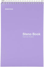 Mintra Office Steno Books - (Pastel 8PK - Lavender, Sage, Salmon, Spring Pink) - Poly Cover, Narrow Ruled Paper, 6" x 9", 100 sheets for Writing Notes for school, office, 6x9 steno notepad, top bound spiral (8 PACK)