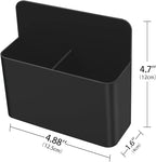 MoKo Magnetic Dry Erase Marker Holder, Pen Pencil Holder Storage Organizer for Whiteboard, Refrigerator, Locker and Other Magnetic Surfaces - Black