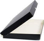 Lineco Folio Storage Box, Clamshell Design with Metal Edge. 11.5x17.5x1.75 Inches, Archival Boxboard, Preserve Photos, Cards, Magazines, Documents, Art, Ephemera, Family Records, Black, Pack of 1