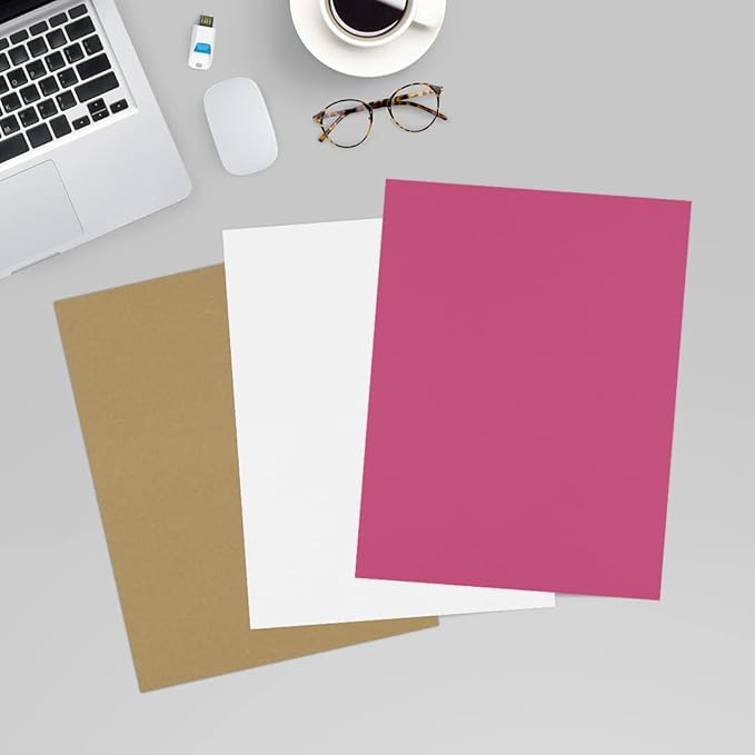 LUXPaper 8.5" x 11" Paper | Letter Size | Magenta Pink | 80lb. Text | 250 Qty