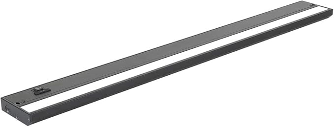 LED Under Cabinet Lighting Hardwired - 3CCT 32 Inch Black Finish - Undercabinet Lights for Kitchen - Linkable Undercounter Dimmable Plug in Light or Hard Wired - Under Counter Fixture Direct Wire