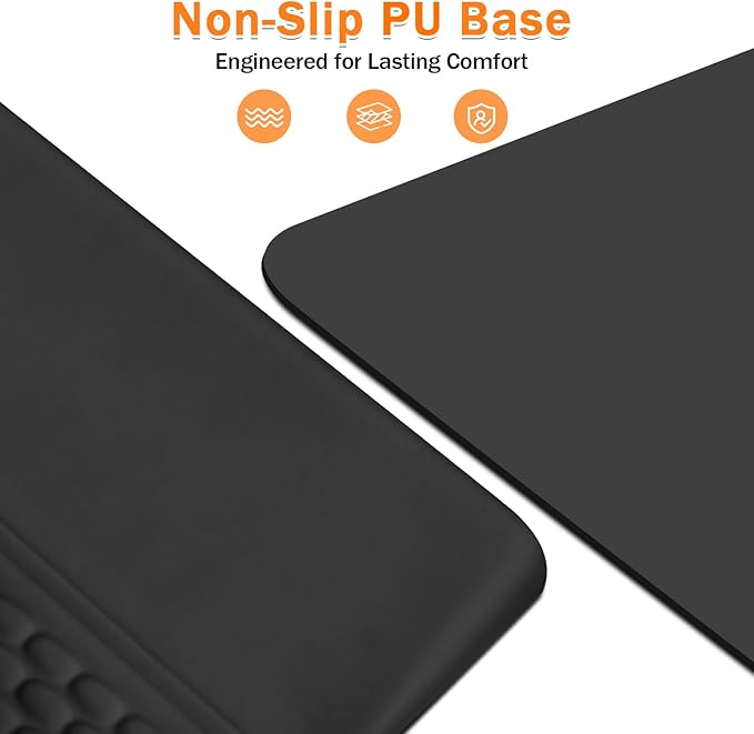Ergonomic Keyboard Riser Holder Lifter Tray Computer Wrist Support Pad, Wrist Rest with Keyboard Stand with Wrist Pad,Soft Memory Foam Desk Cushion,Palm Hand Typing for Office Home School