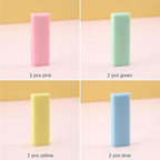 BetterJonny Sliding Retractable Eraser, 4 Color Push Pull Erasers and 8 Refills, Animal Erasers for Pencils Drawing(C)