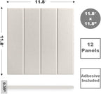 DECORITA Felt Bulletin Board Tiles | Modern Cork Board Alternative | Large Cork Boards for Walls | Aesthetic Felt Wall Panels for Office & Home Decor | Pinboard & Photo Board (12-Pack) | Beige