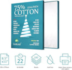 75% Cotton 25% Linen Paper, 85gsm Inkjet Printing Paper, 8.5"x11" White Color Resume Paper,100 Sheets Won't Get Wet Cotton Paper