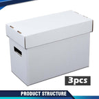 PIT66 3 Pack Comic Book Storage Comic Book Box Holds 150-175 Comics Collapsible and Stackable Comic Short Box Moistureproof Comic Box Stackable Archival Cardboard