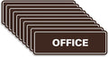 Signs ByLITA Standard Office Sign - Professional Business Signage - Easy to Install (Dark Brown) - Medium 10 Pack