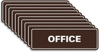 Signs ByLITA Standard Office Sign - Professional Business Signage - Easy to Install (Dark Brown) - Medium 10 Pack