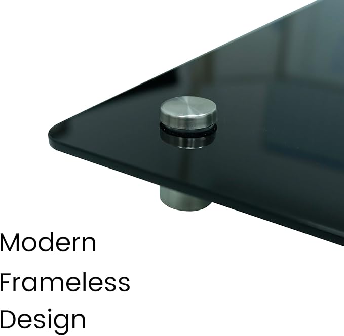 Gooderboard Glass Magnetic Black Board - 48 x36 Inches Frameless Dry Erase Blackboard for Wall, Wall Mounted Glass Board, Writing Board for Office, Meetings and Schools