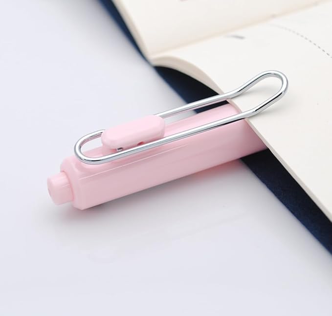 xixixiaozhu OASO K018 Sealed Retractable Fountain Pen Set 0.5mm with 2pcs Blue Ink Cartridges Smooth Writing for School Students (Light Pink)