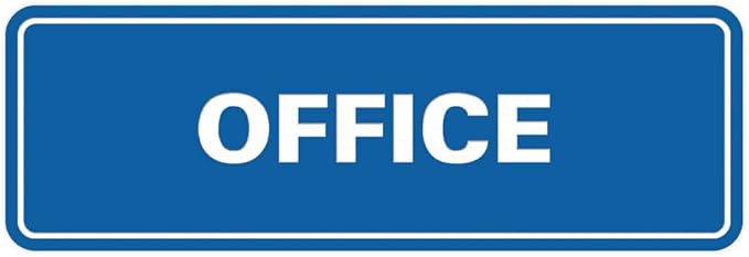Signs ByLITA Standard Office Sign - Professional Business Signage - Easy to Install (Blue) - Medium 1 Pack