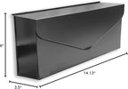 NACH Black Envelope Wall Mount Mailbox, Rust Resistant Metal Mailbox, Black Mailbox Wall Mount, Mailboxes for Outside Wall Mount, Outdoor Mailboxes, Wall Mailbox, 14.1 x 3.5 x 6 Inches, MB-6915BLK