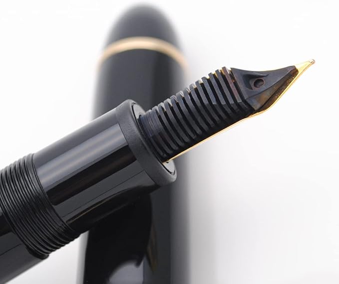 JINHAO X159 Fountain Pen (F Nib 0.5mm, Black with Gold Clip)