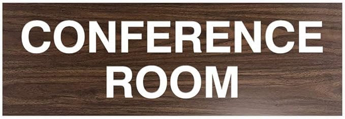 Signs ByLITA Basic Conference Room Sign (Walnut) - Large
