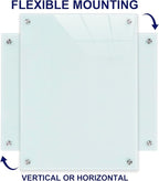 Gooderboard Glass Magnetic White Board - 36 x24 Inches Frameless Dry Erase Glass Whiteboard for Wall, Writing Board for Office, Classroom, Home and Presentation