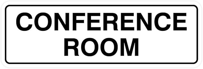 Standard Conference Room Sign - White - Small 10 Pack