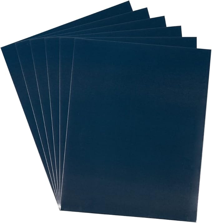 JAM PAPER Laminated Two Pocket Glossy School Folders - Letter Size - High Gloss Navy Blue - Bulk 25/Pack