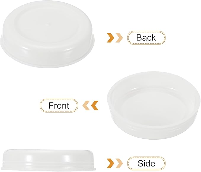 PATIKIL 100 Pcs Mailing Tube Plastic End Caps 1.9" ID PE Round Cardboard Shipping Tube Lids White Protective Poster End Caps for Paper Documents Artwork Storage