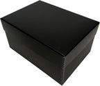 Lineco 4x6 Photo Storage Box, with 12 Acid-Free Envelopes, Holds Up to 1000 3.5" x 5", or 4" x 6" Pictures, Metal Edge Archival Organizer for Cards Stickers Stamps Seeds, 5.5x7.5x11. Black, 2 Pack