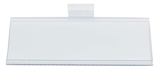 Plastic Label Holders 3" - Ultra Clear Easy Clip Design - Pack of 100
