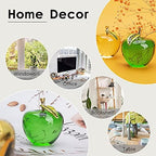 H&D Glaze Crystal Apple Paperweight Craft Decoration (green)