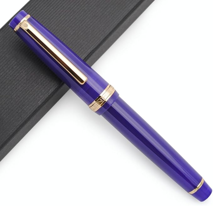 JINHAO 82 Fountain Pen (Transparent Navy Blue,Fine Nib 0.5mm)