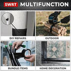 SWRT 9 Mil 24-Pack Black Heavy Duty Duct Tape Strong Adhesive, 2 in x 30 YD (Total 720YD) Duct Heavy Duty Waterproof All Weather Black Duct Tape No Residue Sealing & Patching for Indoor&Outdoor Repair