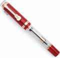 JINHAO 1935 Fountain Pen TIANDAO Series #8 Nib Ink Pen with Guitar-Shaped Clip and Ink Converter (F Nib 0.5mm, Red)