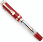 JINHAO 1935 Fountain Pen TIANDAO Series #8 Nib Ink Pen with Guitar-Shaped Clip and Ink Converter (F Nib 0.5mm, Red)