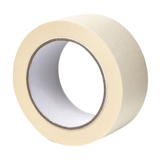 GTSE Masking Tape, 3 Pack, 2 inches x 55 Yards (164 ft), General Purpose Beige Multi-Surface Tape for Painting, Labeling and Craft, 3 Rolls
