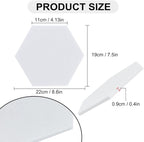 Vuzvuv 6 Pcs Hexagon Bulletin Board with 50 Pushpins & Sticky Note Adhesive Cork Board for Wall，Felt Pin Board for School，Office Decor（Black White Grey）