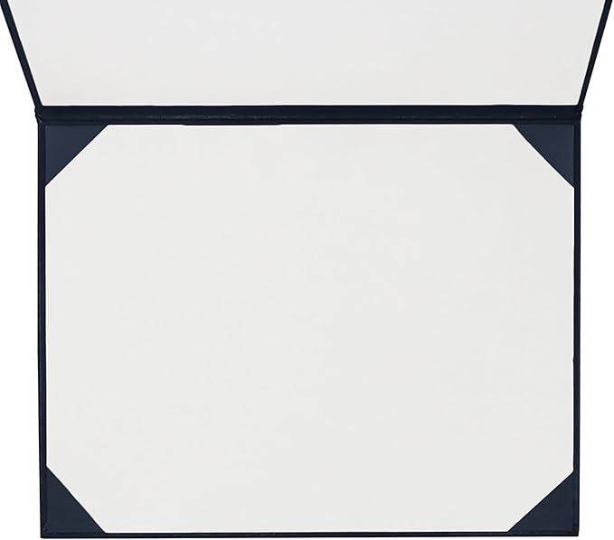 GraduationMall 8.5"x11" Smooth Padded Diploma Cover Certificate Holder Darkblue,6-Packs