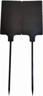 Blank Waterproof Plastic Tags Marker Ties Large Labeling Tags 2.28"×3.94" (50pcs, Black)