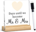 Wedding Engagement Gifts for Couples, Funny Wedding Countdown Acrylic Sign, Cute Engagement Gift for Newly Engaged Fiance, Bride to Be Gifts Ideas A 11