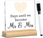 Wedding Engagement Gifts for Couples, Funny Wedding Countdown Acrylic Sign, Cute Engagement Gift for Newly Engaged Fiance, Bride to Be Gifts Ideas A 11