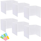 6 Pack Privacy Shields for Student Desks, Privacy folders for Student Testing Desk dividers- Includes Extra Labels