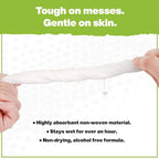 Crocodile Cloth Original Cleaning Wipes – 100 (15” x 10”) Hand & Tool Industrial Cleaning Wipes – Large Multi-Surface Cleaning Cloths, Water-Based Solution with Extreme Cleaning Power — Safe on Skin