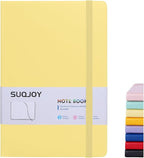SUQJOY Lined Journal Notebooks for Writing, 100 GSM Thick Paper, 1 Pack Hardcover Notebooks, A5 College Ruled Notebook, Journaling Notebook for School/Travel/Office (Yellow- 1 Pack)