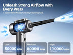Compressed Air Duster, 110000RPM Ultra-Powerful Electric Air Duster with LED Light, 3-Speed Adjustable, Rechargeable Cordless Mini Blower for Computer, Keyboard, Car, PS5, Outdoor & Home Cleaning