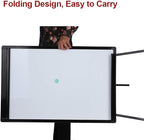 DexBoard 40" x 28" Magnetic Dry Erase Easel Board with Tripod Stand, Height Adjustable Office Presentation Writing Board Easel, Includes 25 Sheets Flip Chart Paper Pad, Magnets & Eraser, Black Frame