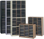 Scranton & Co 72 Compartments Commercial Grade Steel Shell Flat Files Organizer in Black