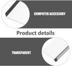 OSALADI 2pcs Clear Acrylic Computer Monitor Memo Boards Left Right Side Panel Note Holders with Adhesive Backing Reusable Desktop Organizer for Office Home School Space-Saving Screen