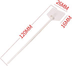Waterproof Shipping Tags, Self Locking Nylon Writable Marker Ties Luggage Identification Tags, Plastic Straps Label Mark Tag, Seal Tags Zip Tie for Labeling 100pcs (White)