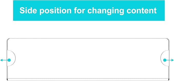 Richboom Acrylic Wall Name Plate Holder, 2x8 Inch, 60 Pack Clear Acrylic Sign Holder Frame with Adhesive Tapes, Door Plates for Home, Office, Classroom
