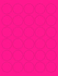 NextDayLabels - 8-1/2 x 11 Neon Color High Light Fluorescent Labels for Laser & Inkjet Printer (Pink Fluorescent, 1.5" Round - 30 Per Page | 3000 Labels)