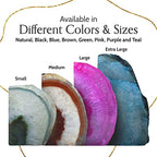 Nature's Decorations Agate Bookends - A Quality Brown Geode with Non-Skid Rubber Bumpers for Shelves, Office, Home Decor - Heavy Duty Cool Crystal Stone (4-6 LB)