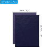PATIKIL Carbon Paper, 50 Sheet A4 Graphite Transfer Tracing Copy Paper for Tracing Drawing Writing on Wooden Canvas Paper 8.3" x 11.7" Blue